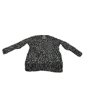 J. Jill NEW Women's size XS Textured Tweed Pullover Sweater Black Multi MSRP $99